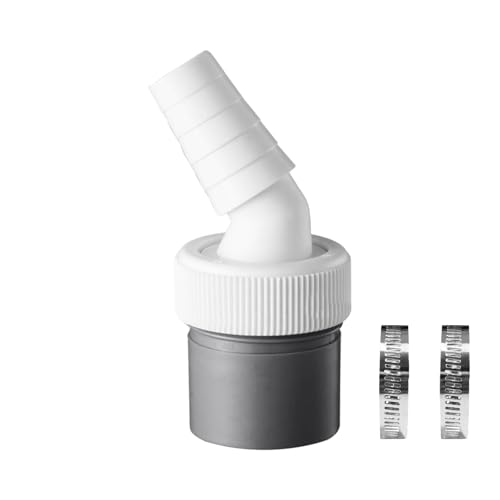GUAHKUN Edelstahl Waschmaschine Abfluss Adapter Doppelanschluss 18-24MM Y-Adapter Mit Schlauchschellen Für Geschirrspüler Trockner Und Waschmaschine (B)