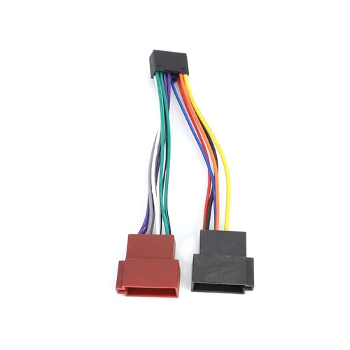 VFENSE 16-poliger ISO-Bus-Kabelbaum-Steckeradapter, passend for NC-Hilfsadapter, ISO-Adapter, Stereo-Adapter, Kabelbaum-Adapter