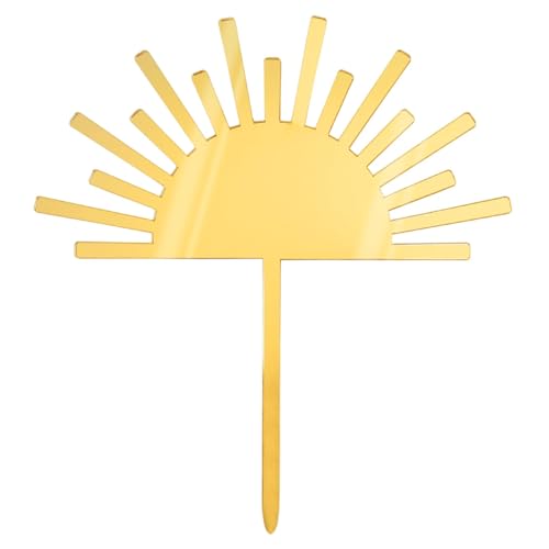 Sonnen Cake Topper Gold, Torten Deko Sonne, Tortendeko Acryl Gold, Acryl Kuchen Dekoration, Geburtstag Cake Topper Sonne, Cupcake Topper, Party Kuchendekoration
