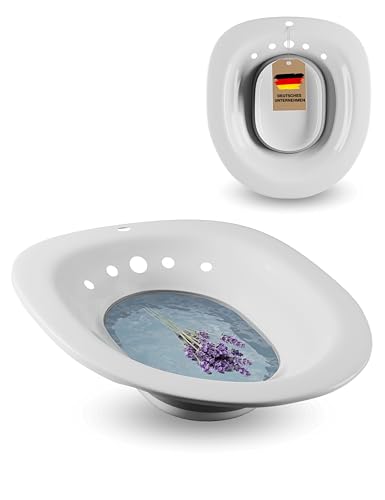 VMbathrooms SitzOase Das Original | Faltbares Sitzbad für Toilette | Sitzbadewanne für Erwachsene & Senioren | Bidet Einsatz mit ergonomischem Design | WC Einsatz für Hämorrhoiden & Schwangerschaft