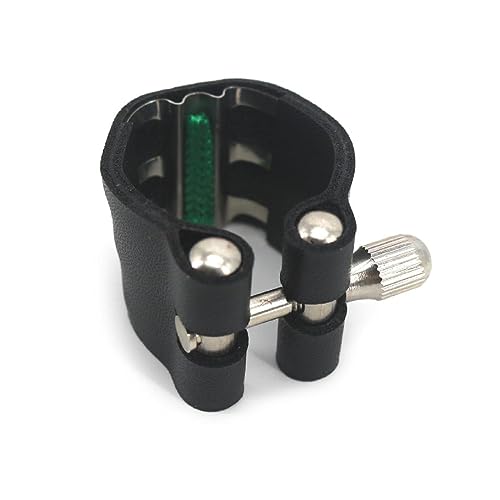 Einzelne Schraube Einstellung Leder Alto Saxophon Verschluss Clip Sax Clamp Saxophon Ligatur Für Alt Saxophon Mundstück Pu Leder Alto Saxophon Verschluss Clip Alto Sax Ligaturen Verschluss Clip Sax