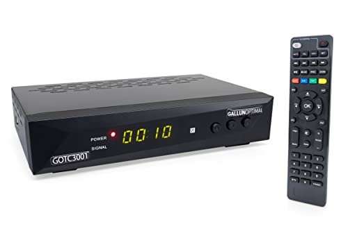 GALLUNOPTIMAL Combo-Receiver DVB-C & DVB-T2 H265 mit Auto Installation & Aufnahmefunktion geeignet für jeden Kabel-Anbieter UND dem Empfang von allen freien DVB-T2 Sender via Antenne