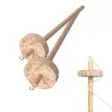 Exquisite 2er Set Holz Handspindel für perfektes Spinnen und Weben - Handgefertigte Drop Spindel mit kunstvollen Schnitzereien