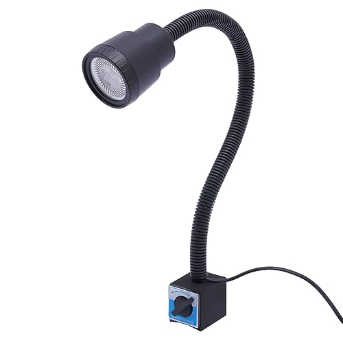 awolsrgiop Led Magnetische Arbeitsleuchte, 220V CNC Maschinenlampe mit Magnetfuß Magnetische, LED Arbeitsleuchte Flexibel Arm Licht Nähmaschine Drehbank Fräsen Bohrmaschine Industrielle Beleuchtung