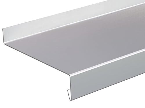 Fensterbank Tropfblech Alu Abschluss 5° 1mm Alu roh blank Tiefe=50-400mm Länge 500mm, 750mm, 1000mm, 1500mm oder 2000mm (Tropfblech 1mm Alu roh 500mm, 15/40/260/25)