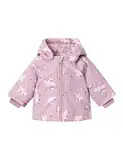 NAME IT Baby-Mädchen Nbfmaxi Jacket AOP Kurzjacke, Lila, 74