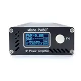 PA50+ (PA50 Plus) Stehwellenverhältnis Tisch 50W 3,5-28,5MHz HF-Leistung Tiefpassfilter mit 1,3 Zoll für OLED-Bildschirm Display