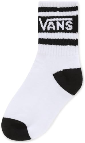 Vans Unisex Kinder Drop V Kids (2-4YRS 1PK) Crew Socke, Weiß-Schwarz, 2-3 Years