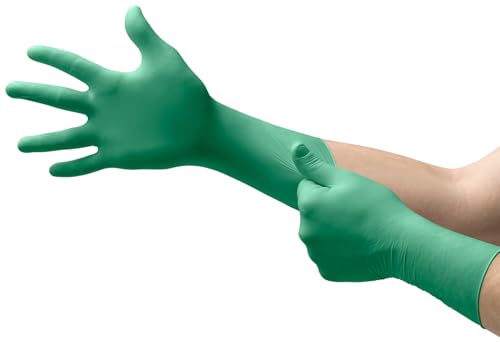 Ansell Dermashield 73-701 Neoprenhandschuhe, Lebensmittelindustrie, Grün, Größe 7.5 (200 Paar)