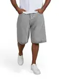 JACK & JONES Jeans Shorts Herren Baggy Fit JJIALEX JJCOOPER Kurze Hosen Bermuda Shorts Sommer Denim Einfarbig, Größe:M, Farbe:Grey Denim (12281037)