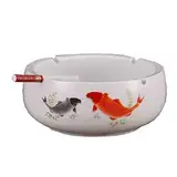 Aschenbecher für Zigaretten Blaue und weiße keramische keramische europäische retro wohnzimmer ashftray boutique große praktische keramik ashreay stilvolle kreative personalitätsbüro rund ashftray Win