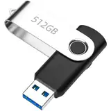 USB-Speicherstick 512GB horidence 360°Rotating Metall Clip USB Stick Datenspeicher USB-Flash-Laufwerk USB-3.0-Hohe-Geschwindigkeit Memory Sticks Tragbar Flash Drive für Tablets, Laptops, Computer