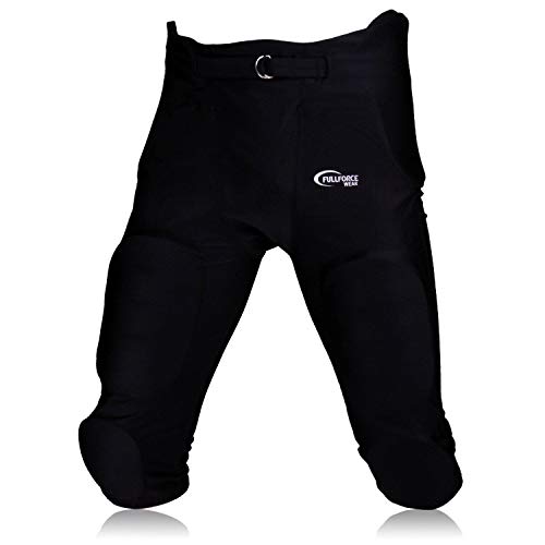 Full Force American Footballhose Crusher 7 Pocket Pad All in One Gamepant, schwarz, Gr. S