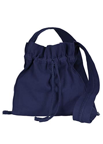 Battle-Merchant Mittelalter Umhängetasche für Damen und Herren aus Baumwolle | Schultertasche oder Schulterbeutel aus Canvas | Karneval Pilgertasche aus Stoff diverse Farben (Blau)