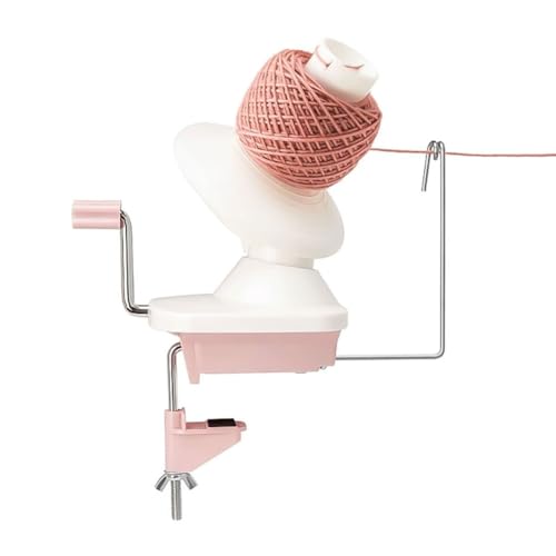 RANJIMA Wollwickler, Handbetriebener Wollwickler Garnwickler Einfach zu Installierender Wollaufwickler für Wolle Yarn, Ideal für Garnsammlung und Organisation, EIN Guter Helfer Für Garnsammler, Rosa