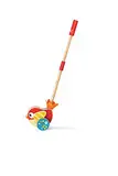 Hape Schiebevogel Lilly von Hape | Kleiner Schiebevogel aus Holz, Spielzeug für Kleinkinder mit abnehmbarem Stab