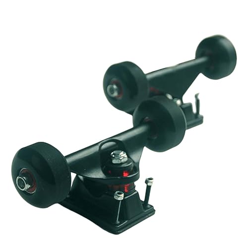 Sharplace Skateboard-Achsen und -Rollen-Set, 52-mm-Skateboard-Rollen und -Lager-Set, Skateboard-Achsen 5", Skateboard-Riser-Pads, Skateboard-Hardware-Set, Schwarz