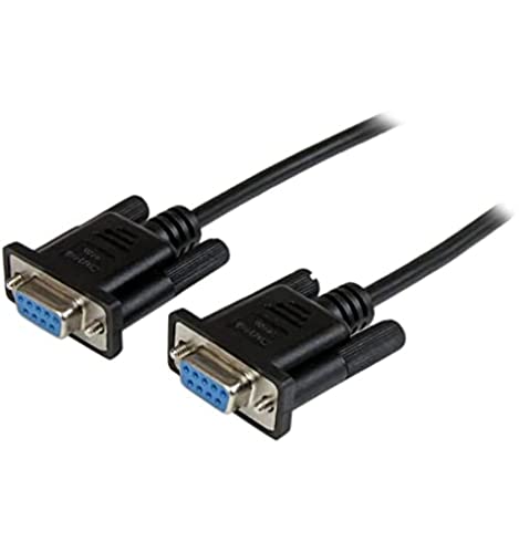 StarTech.com 1m DB9 RS232 Seriell Nullmodemkabel - Bu/Bu - 9-pin seriell Null-Modem Anschlusskabel - Schwarz