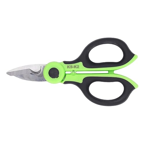 TOOLSGO Glasfaser-Kabel-Abisolierer aus rostfreiem Stahl, gezahnte Scheren, vielseitige Drahtschneidwerkzeuge für Telekommunikationsverdrahtung und Glasfaserinstallation