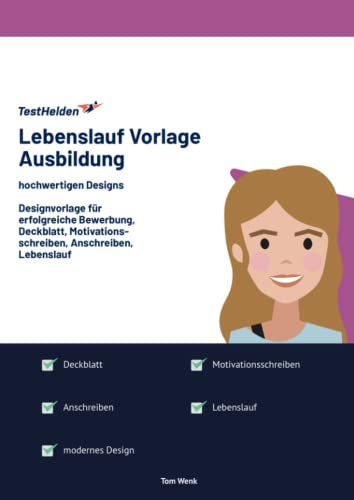 Lebenslauf Vorlage Ausbildung: hochwertigen Designs I Designvorlage für erfolgreiche Bewerbung, Deckblatt, Motivationsschreiben, Anschreiben, Lebenslauf