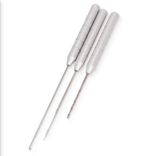 WUMZIRA 3 Stück Ködernadel,Ködernadel Bohrer Werkzeug Set,Aluminiumlegierung Köder Nadel Fisch Bohrgerät Rigging Tool Kit Für Herstellung Von Rigs, Angelzubehör, Ködernadel Angeln