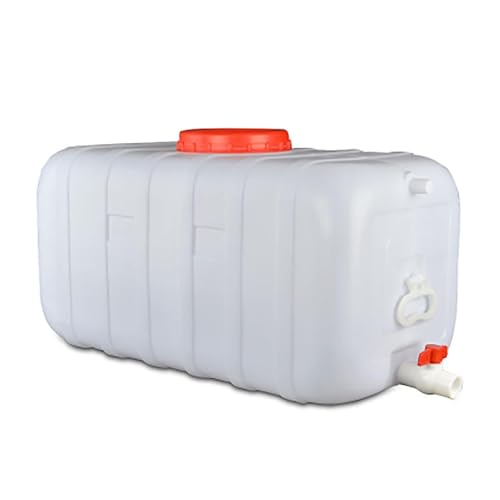 Wasserbehälter mit Hahn Outdoor Wassertank Grosse Kapazität Trinkwasserkanister Mit Doppeldeckel für Wandern Camping Wohnwagen Kunststoff Camping Auto Wassertank(Size:50L)