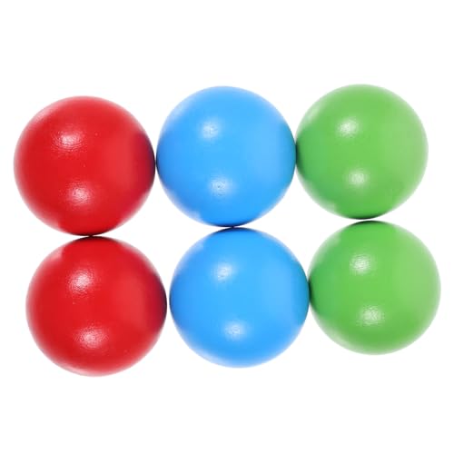 VICASKY 6Stücke Teiliges Holz Boccia für Rollende Grasbälle Outdoor Sportspiel Fördert Soziale Fähigkeiten und Bewegung für Garten und Zertifiziert Sicher