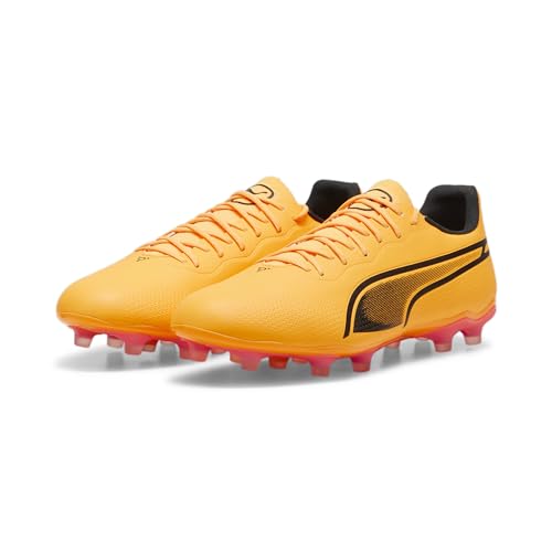 PUMA Erwachsene King PRO FG/AG Fußballschuhe 46Sun Stream Black Sunset Glow Orange Pink