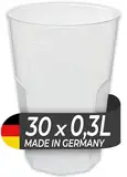 LogiPack GeRo 30 Mehrwegbecher Cocktailbecher 0,3l Made in Germany | Wiederverwendbar | transparent aus PP (Cocktailbecher 0,3l)