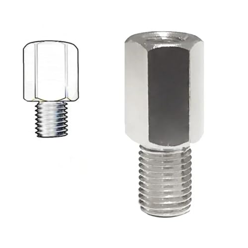 Spiegeladapter M10 M8 M6 Motorrad Roller Fahrrad Rechts Links Rückspiegel Adapter Umwandlung Bolzen Schraube Lenkerhalterung(2x M8-M10(R-R))