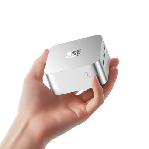 ACEMAGICIAN T8Plus Mini PC,12th Gen Ιntel Alder Lake N100 Mini PC (bis zu 3,40 GHz),16GB LPDDR5 512GB M.2 SSD Pocket Mini PC Windows 11 Pro with Dual RJ45 | 4K HDMI*3 | WiFi 5 für Zuhause/Büro/Schule