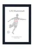 Geschenk Trainer Fussball Mann Teammitglied Mannschaft Team personalisiert Poster Kunstdruck Bild A4