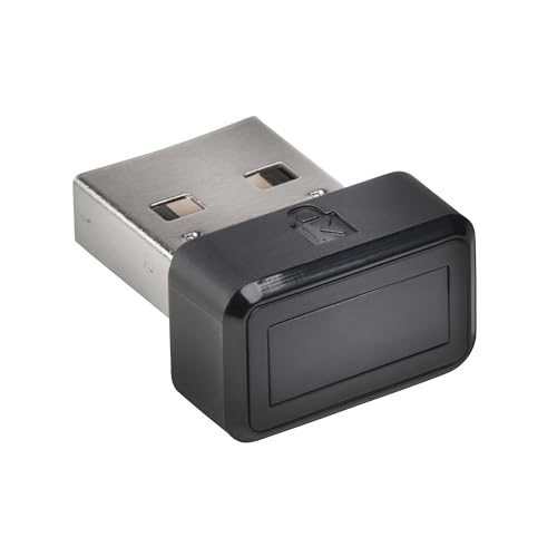 Kensington K67977WW VeriMark ultrasichere USB Fingerabdruckverschlüsselung (für Windows Anmeldung (Windows Hello) mit Zwei-Faktoren-Authentifizierung (U2F))