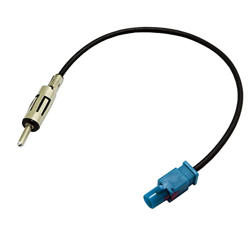 Audioproject A126 - Autoradio Antennenadapter Stecker Fakra Adapter DIN kompatibel für Audi VW Seat Skoda Opel Ford Dacia BMW E46 Auto Antennenstecker Autoradio Autoradio Antennen Adapter Kabel