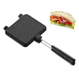 Mimoqk Brötchenmaschine, faltbarer Sandwich-Grill mit Antihaft-Platten, langlebiges Küchenzubehör, tragbarer Sandwich-Grill für Grillkäse, Thunfisch, Snacks