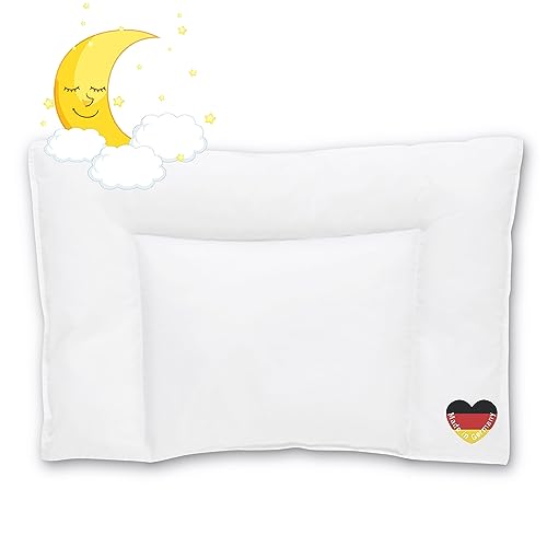 Koru Kids® Kissen Kinder – 100% Baumwolle – Kinderkissen 40x60 – 60 Grad waschbar - Kinder Kissen – Oeko-Tex – Kinderkopfkissen – allergiker geeignet – Füllung 100g Faserbällchen