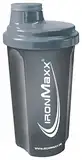 IronMaxx Eiweiß Shaker - Anthrazit Matt 700ml | Proteinshaker mit Drehverschluss, Sieb & Mess-Skala | auslaufsicher, spülmaschinengeeignet & frei vom Weichmacher BPA & DEHP