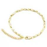 AMAVI® Fußkette Damen 18K Gold, 18K Rosegold: Wasserfest, verstellbar, glänzend - Fussketten für Frauen - Eleganter Schmuck - Fußkettchen für Damen, Anklets for Women