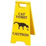 Katzen Kotzschild, 10cm Lustige Gag Katzen Hunde Kotz Warnschilder, Cat Dog Vomit Sign, Katzen Hunde Kotz Hof Schild, Prank Geschenk Für Katzen Hundeliebhaber