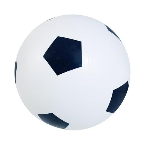 alldoro 60298 XXL Fußball, Kinderball aus Gummi, Spielball mit Sprungkraft, für Kinder ab 3 Jahren, schwarz-weiß, 75 cm