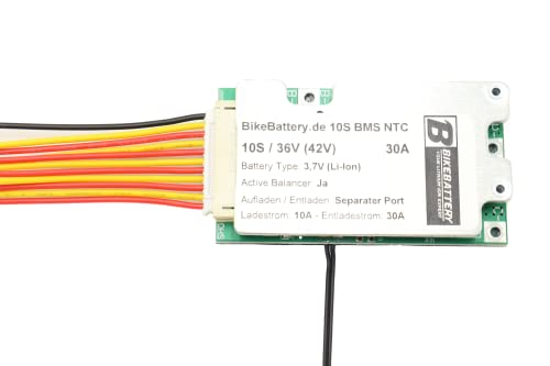 10S 36V (42V) 30A Li-Ion/LiPo Temeratur Sensor BMS mit Balance Ultra Slim (für 1000W Motoren) Batterieschutzplatine Batterieschutz Schutzboard eBike Skateboard eScooter