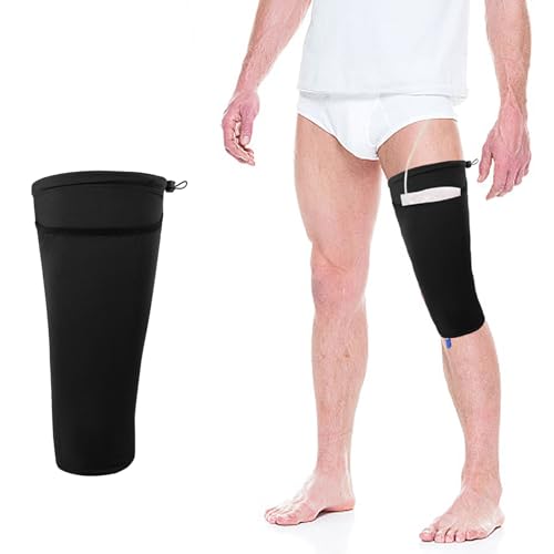 Katheter-Beinbeutelhalter, Stoffkatheterhüllen Urin-Beinbeutelhalter - Verstellbarer Harndrainagebeutel Bleiben Sie an Ort und Stelle Urinbeutel für Beine Foley Katheterbeutel Halter Gurt (M)