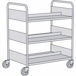 Kerkmann Bücherwagen 3 Etagen BxTxH 90x60x110cm