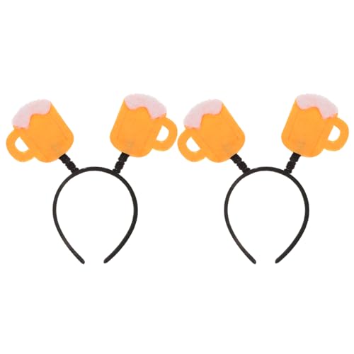 Cabilock 2 Stk Bier Stirnband Bier-Haarreif Frühlingsdeko oktoberfest dekoration weihnachtsparty accessoires Haarband Tiara Bierparty-Stirnband Party-Kopfschmuck Mode Kopfbedeckung Bierkrug