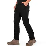 yeyity Wanderhose Herren Outdoor Hosen Robust Atmungsaktiv Langlebig Taktische Hose Arbeitshosen Männer zum Outdoor-Aktivitäten und Außenarbeiten(9925,Schwarz01,L)