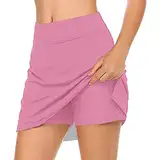 Tennisrock mit Hose Damen Kurze Hosenrock mit Taschen Hoher Taille Laufrock Yoga Rock Faltenrock Outdoorrock Sommer Sports Skort für Golf Wandern Laufen Radfahren Sommerrock