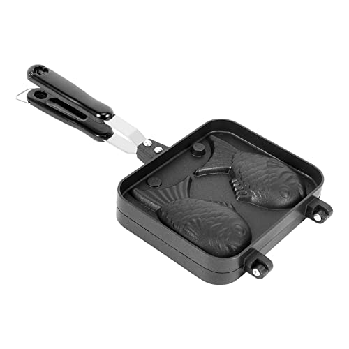 Happysnow Taiyaki Doppelter Fisch Geformt Heiße Dessert Waffel Kuchen Hersteller Pan Japanisch Pfannkuchen Doppelte Pan Bratpfanne, Antihaft, 2 Behältern