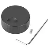 Drehknopf 6mm, Potentiometer Knob, Lautstärkeregler Drehknopf 32x13mm Schwarz mattierter massiver Aluminiumknopf für 6mm Potentiometer
