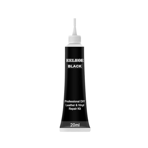 Okaywork lederreparaturset schwarz,Lederreparatur Creme,flüssigleder Reparatur,Autositze Sofas,Lederbekleidung,Ledertaschen,Gürtel,Reisetaschen Usw Kratzer,Verschleiß Kunstleder Reparatur (20ML)