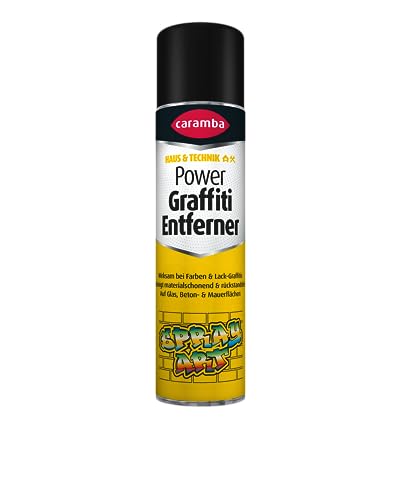 Caramba Power Graffiti Entferner (400 ml) – Reinigungsmittel zur Beseitigung von Farb-, Lack- und Filzstift-Graffiti – Abbeizer für Verschiedene Harte Untergründe